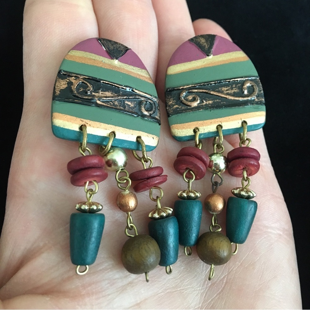 Vintage Ethnic Colorful Earrings